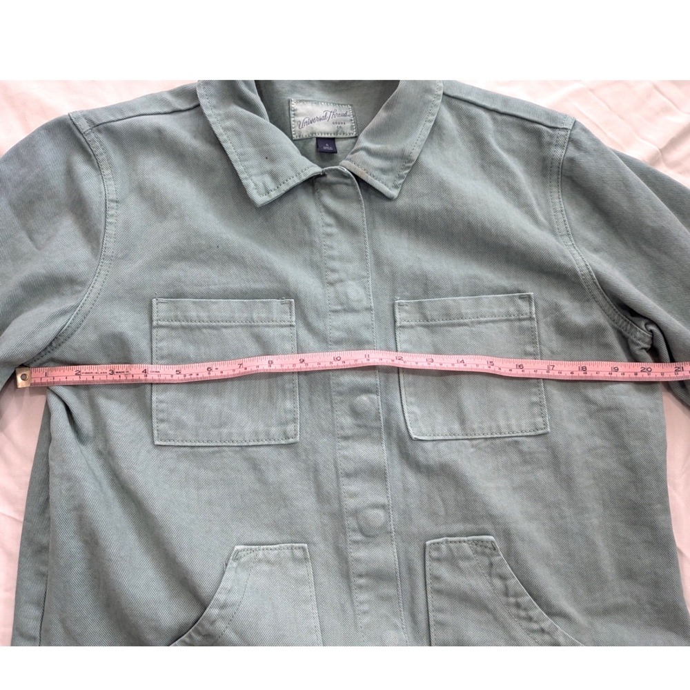 Universal Thread Sage Green/Blue Cotton Utility Chore Jacket Wmns Size S *READ* - Picture 7 of 8
